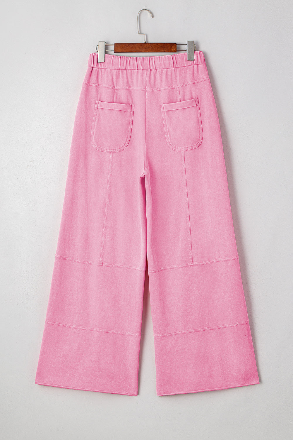 "Boho Bonbon" Mineral Wash Cotton Wide Leg Pants