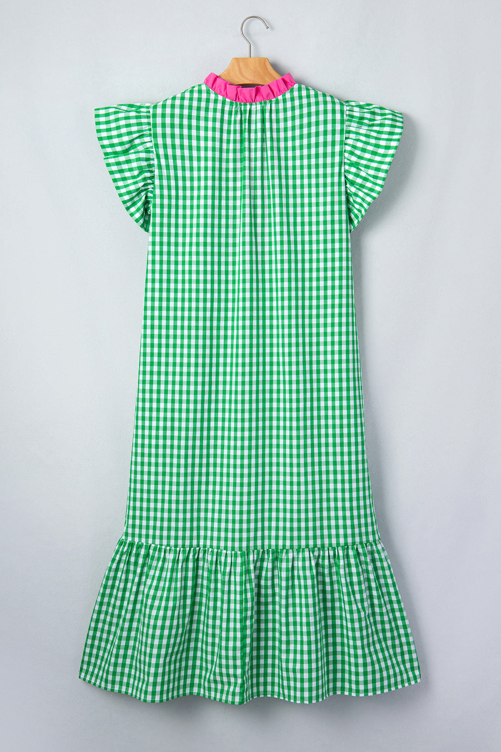 "Graceful In Green" Gingham Dress