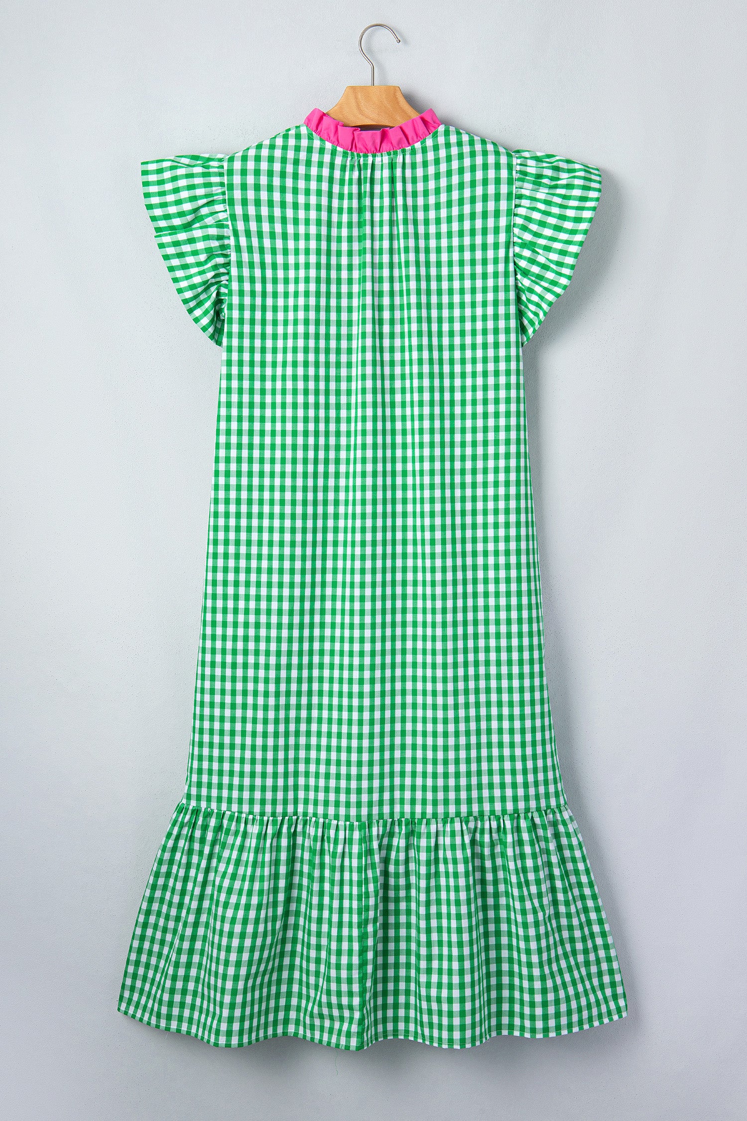 "Graceful In Green" Gingham Dress