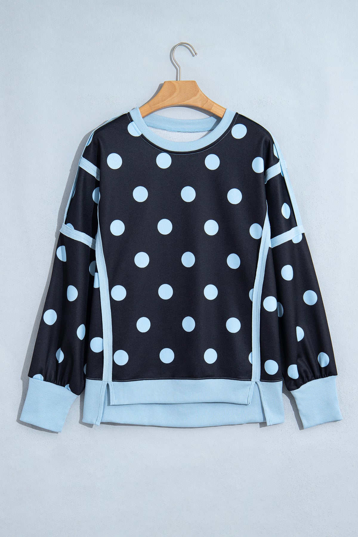 Polka Dot & Patchwork Sweatshirt