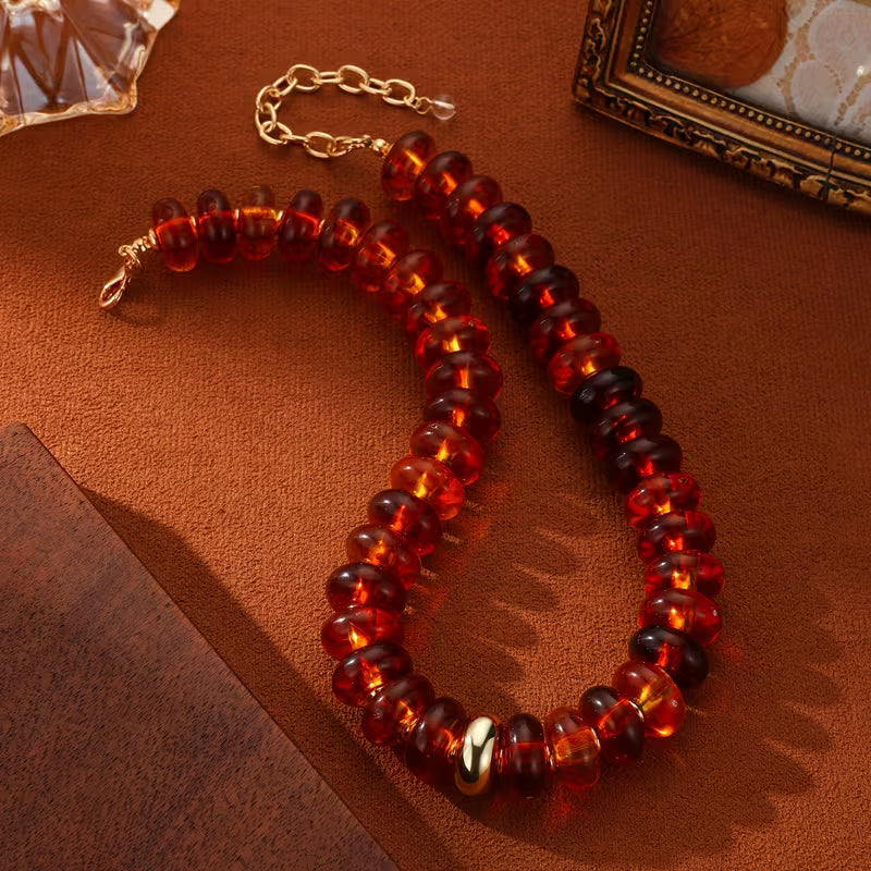 Round Chunky Beaded Necklaces