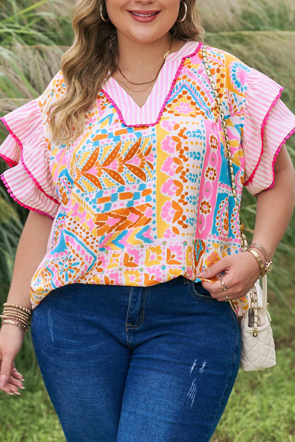 "Pretty Playful" Plus Size Blouse