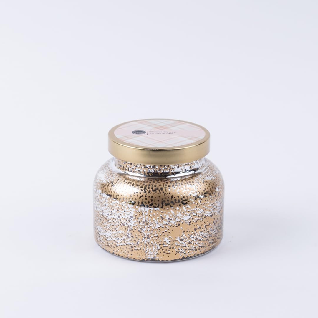 Bridgewater Candle Sweet Grace Decorative Metallic Jar Scented Candle | Candle for Home | Soy Wax Blend | 18 oz | Up to 65 Hour Burn Time | Passion Fruit, Sparkling Tea, Patchouli