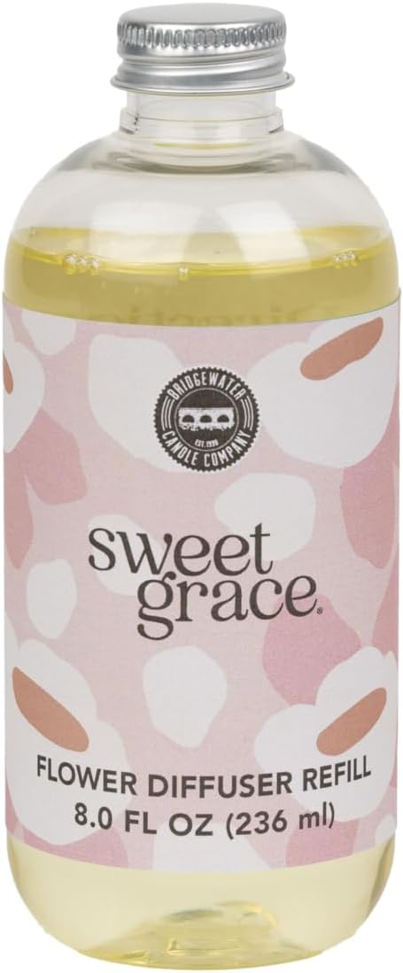 Bridgewater Candle Sweet Grace Dye-Free Diffuser Oil Refill | 8 fl oz | Scented | Lasts up to 60 Days |