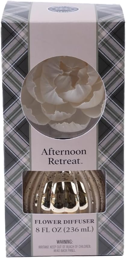 Bridgewater Candle Sweet Grace Holiday Flower Diffuser | Passion Fruit, Sparkling Tea, Patchouli | Metallic Decorative Air Freshener for Home | 8 oz | 60 Day Lifespan