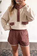 "Bop Around in Brown" Polka Dot Pullover Set