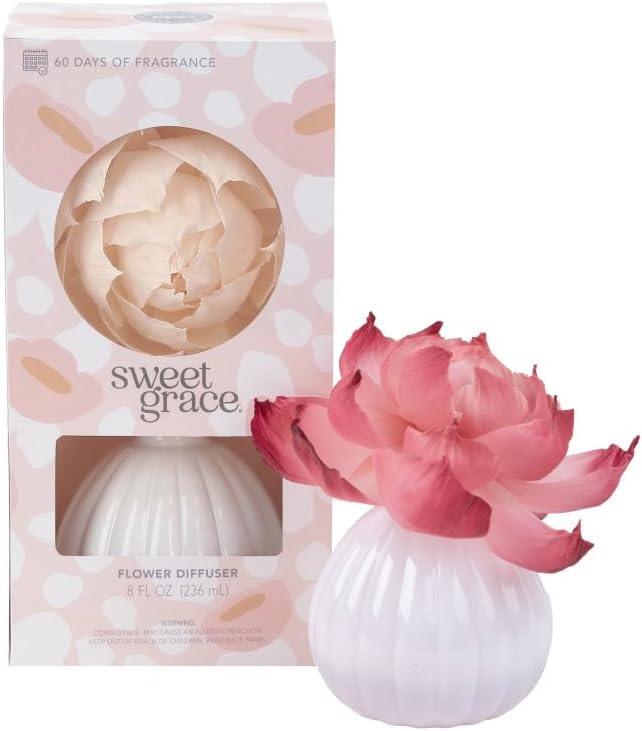 Bridgewater Candle Flower Reed Diffuser Fragranced Decorative Room Freshener-Sweet Grace