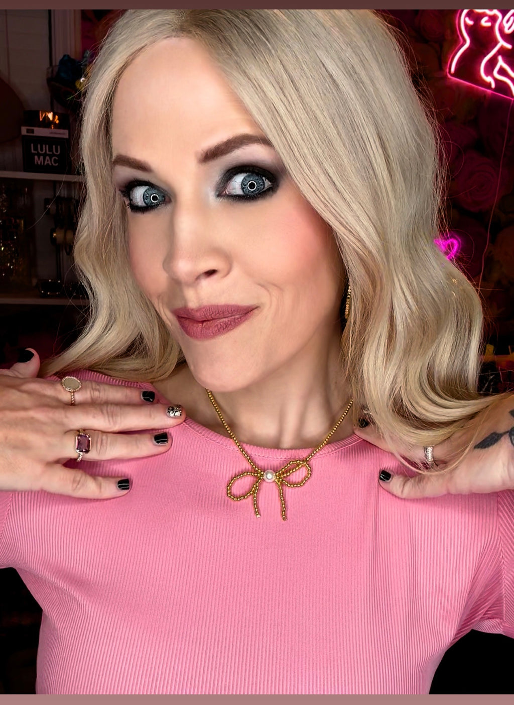 LuLu Mac Silver Bow Necklace