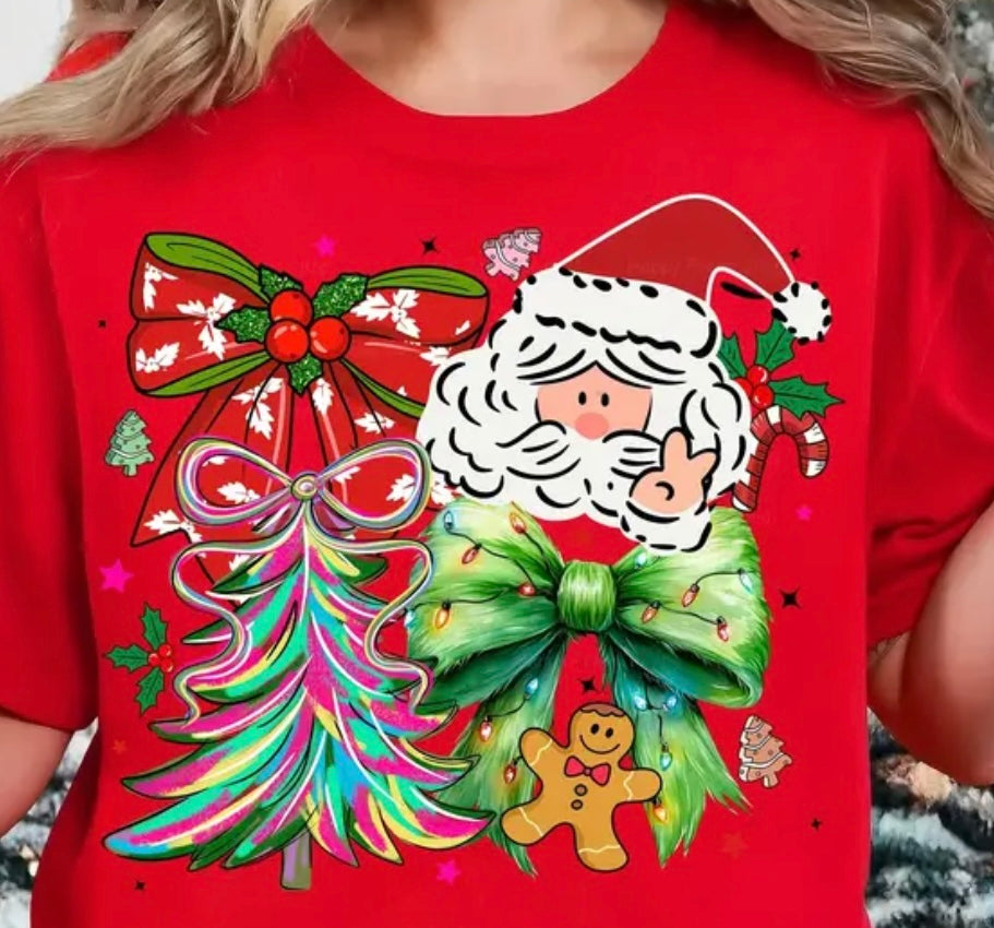 Santa Bows Mix Tee
