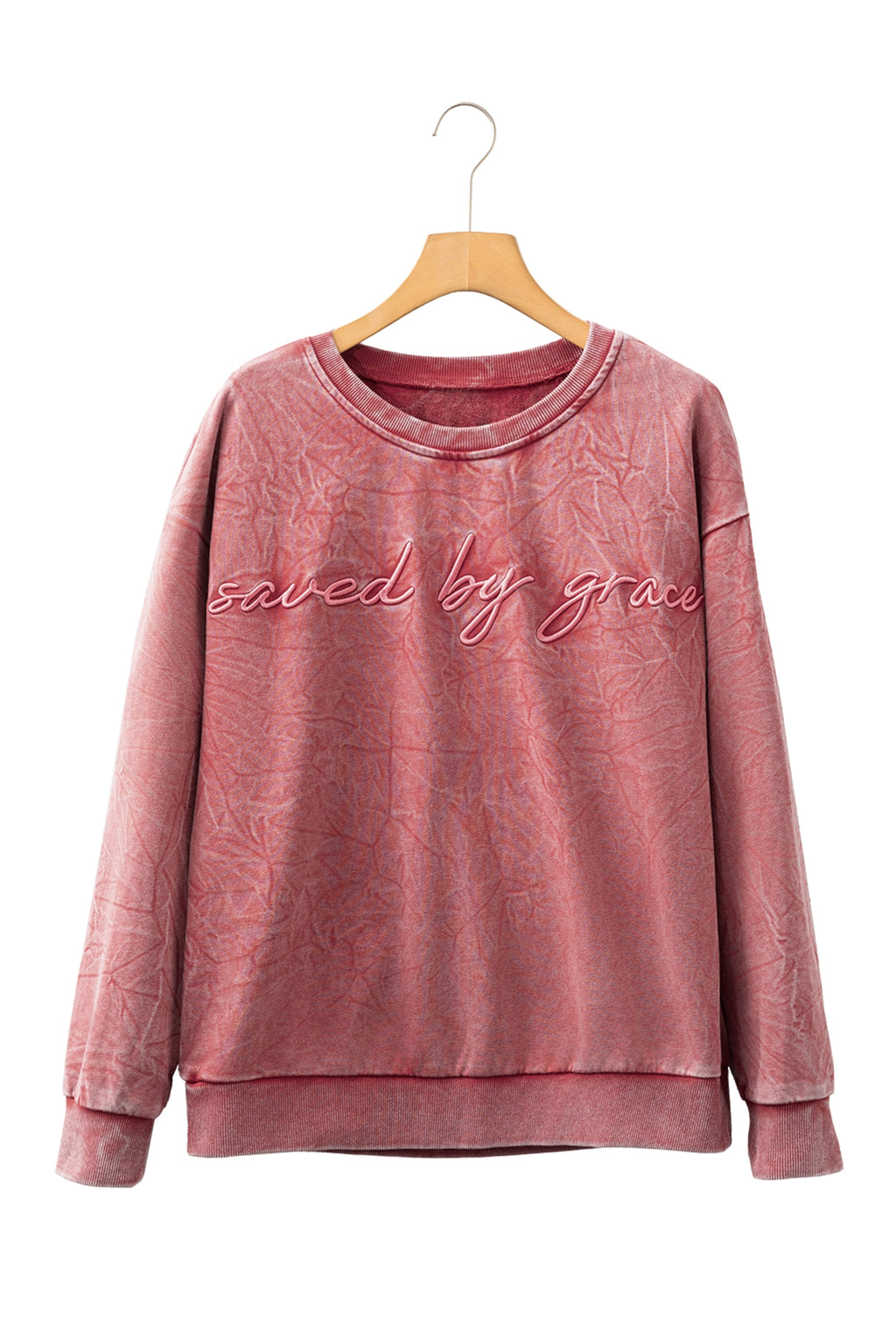 "Saved by Grace" Mineral Wash Sweatshirt