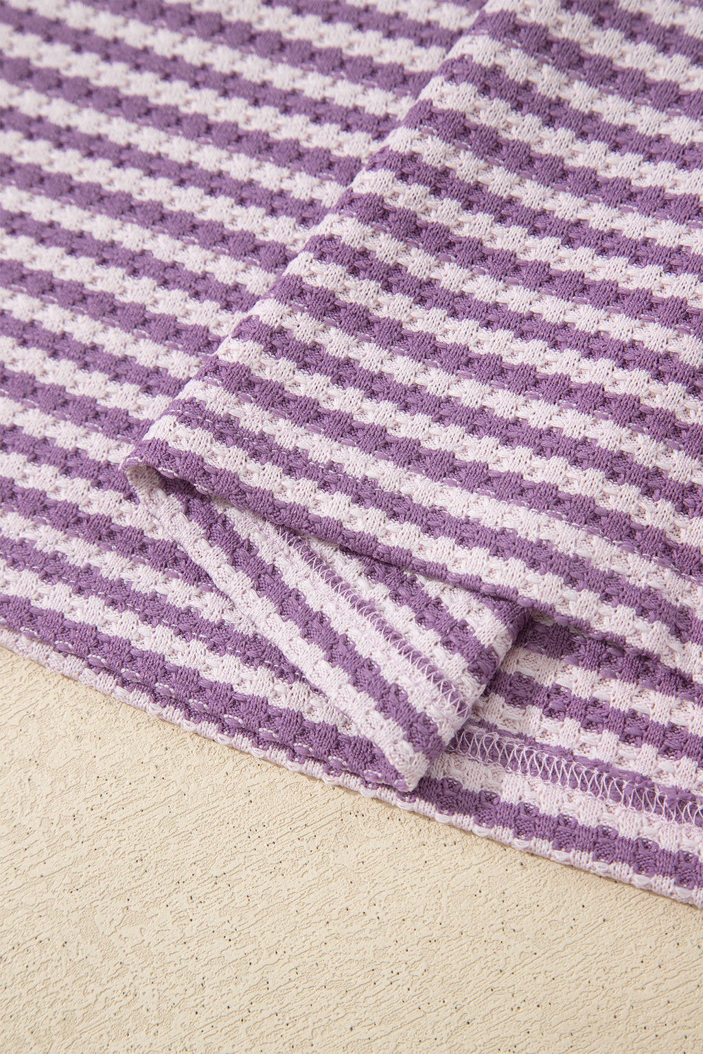 “Seeing Stripes” Textured Knit Short Set