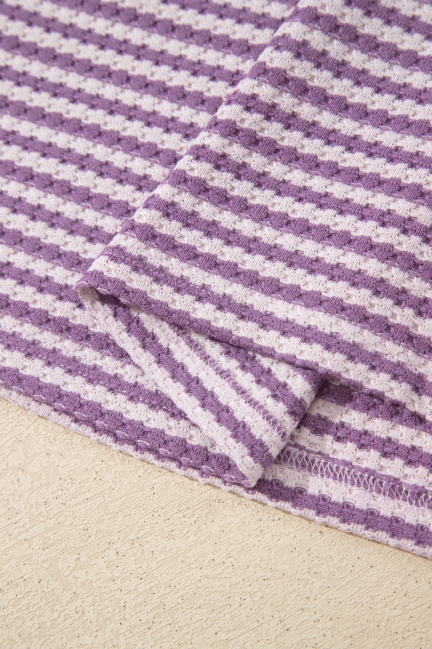 “Seeing Stripes” Textured Knit Short Set