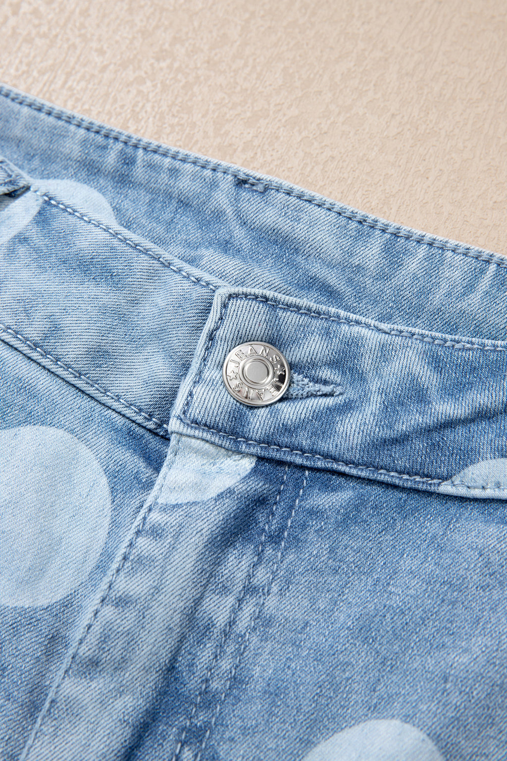 "Blue or Khaki" In Polka Dot Jeans