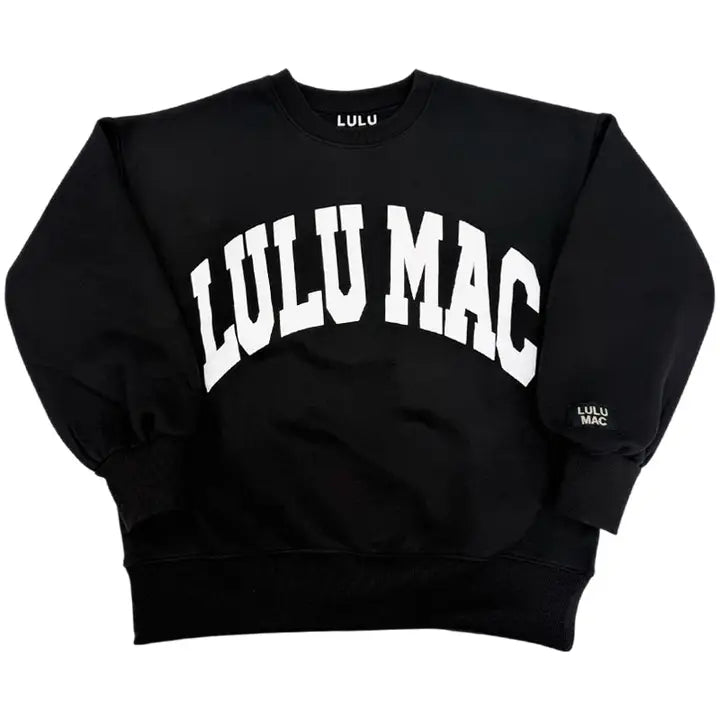 Lulu Mac Sweatshirt Black/White - Puff Logo