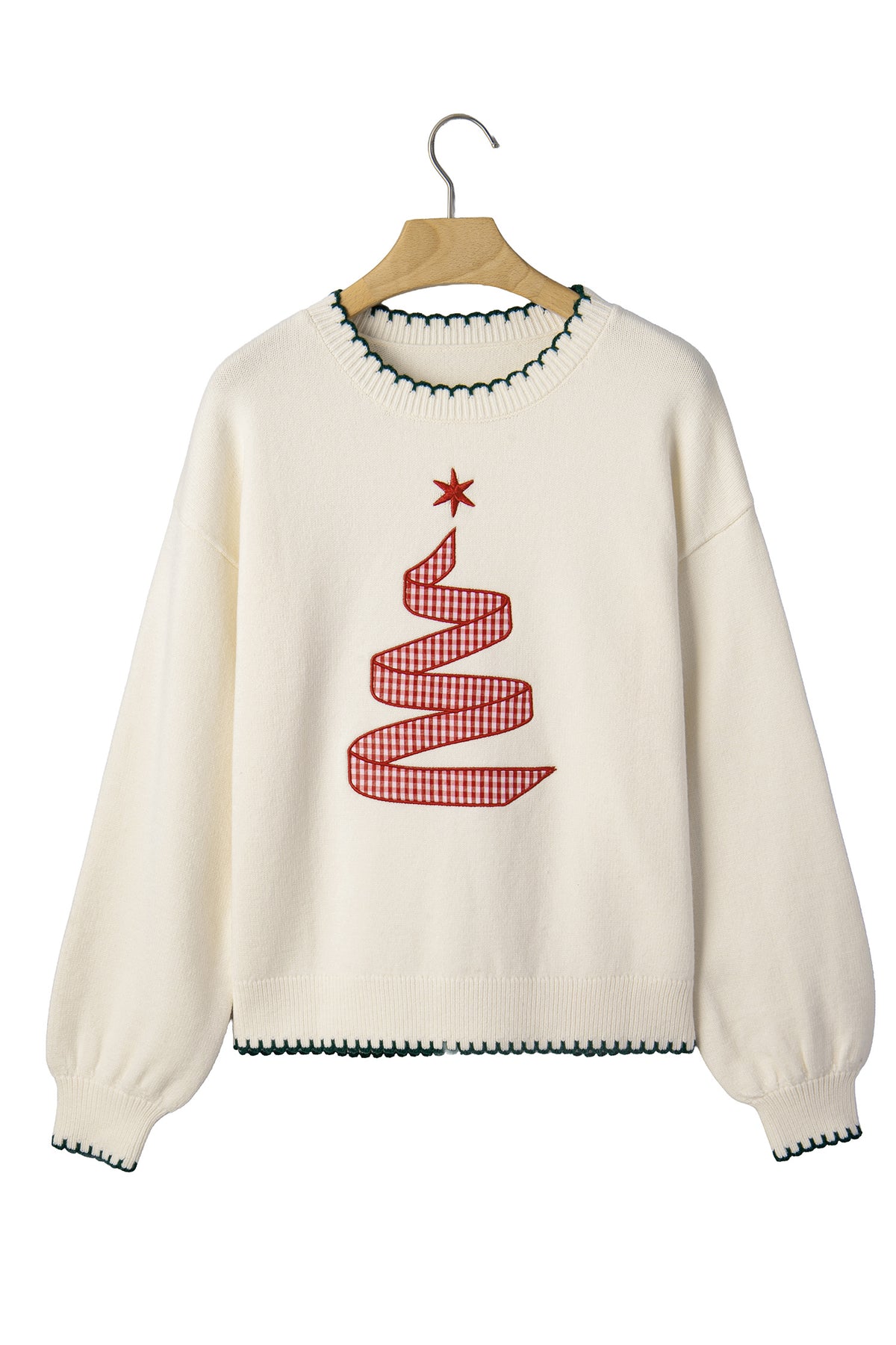 Stitched Christmas Tree Sweater