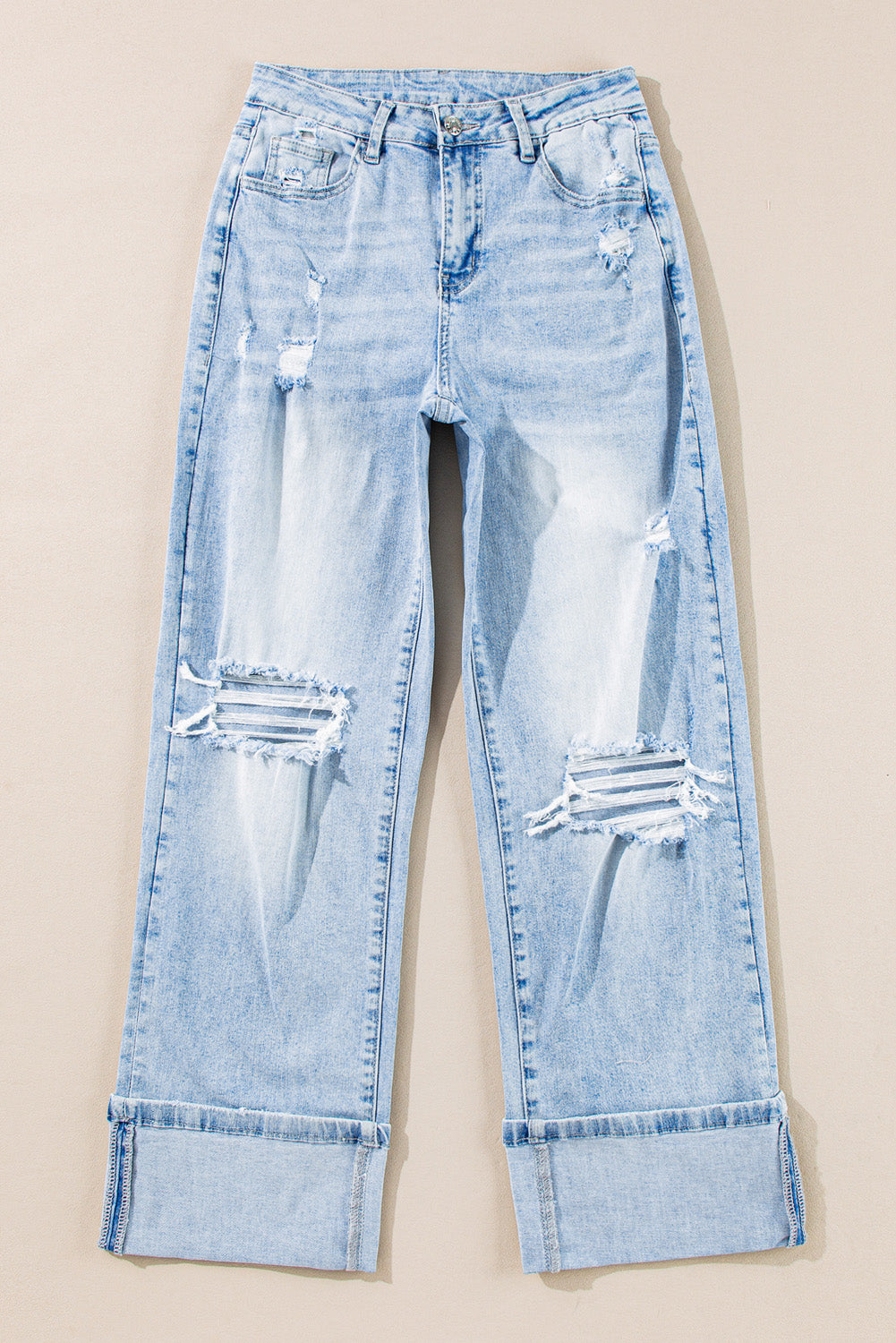 "Dizzy & Distressed" Straight Jeans