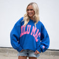 Lulu Mac Royal/Pink Logo Sweatshirt