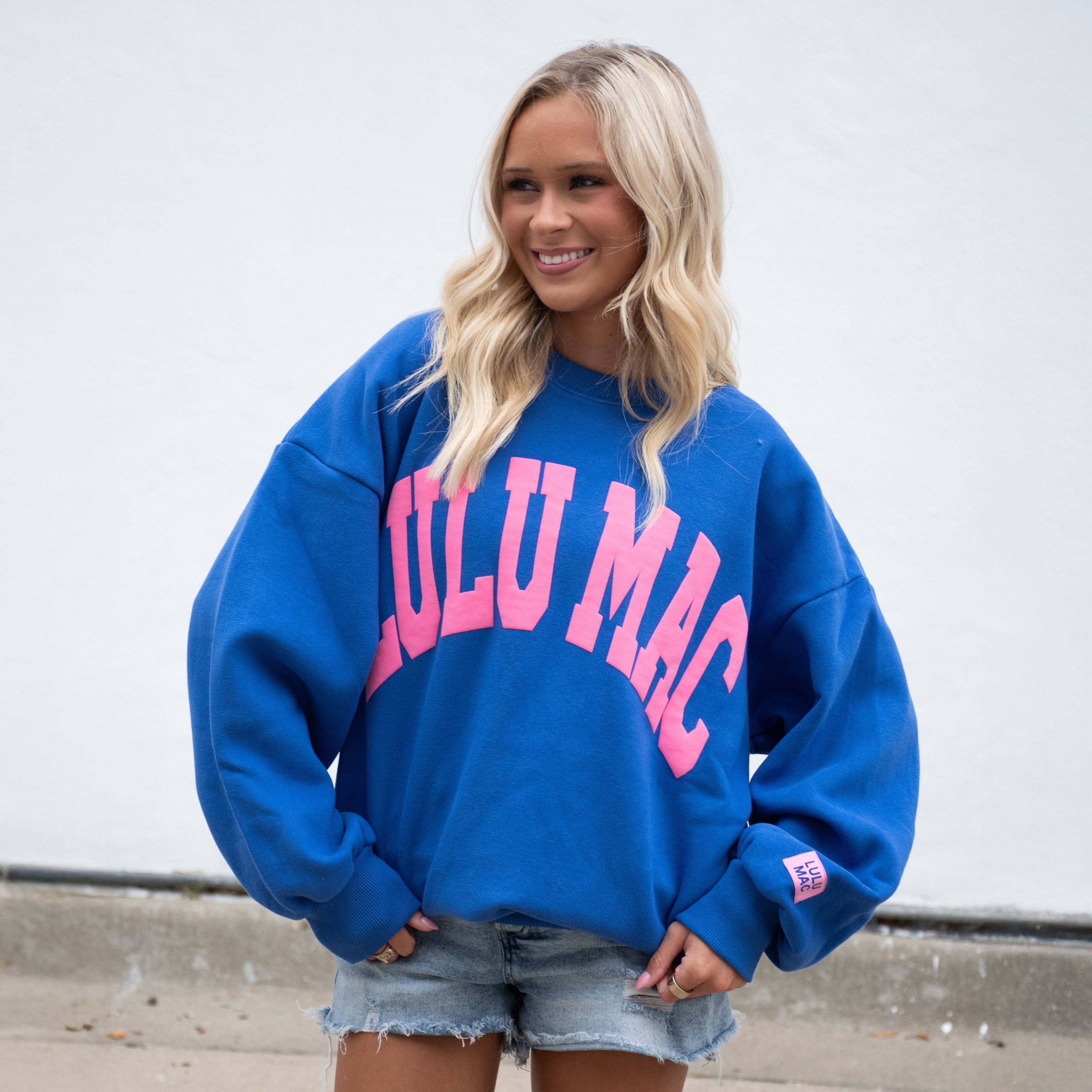 Lulu Mac Royal/Pink Logo Sweatshirt