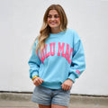 Lulu Mac Blue/Hot Pink Logo Sweatshirt