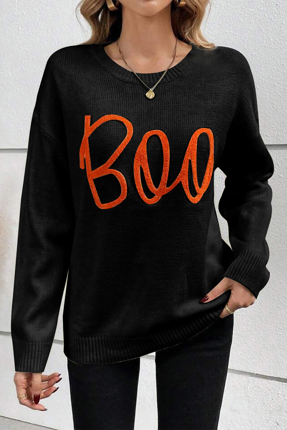 "Boo!" Knitted Sweater