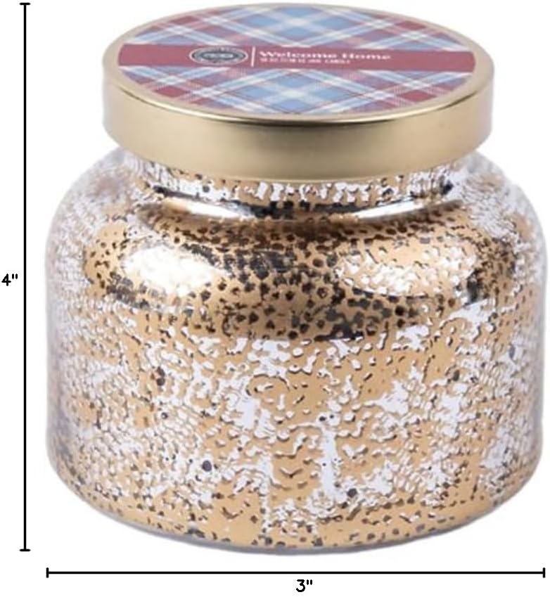 Bridgewater Candle Sweet Grace Decorative Metallic Jar Scented Candle | Candle for Home | Soy Wax Blend | 18 oz | Up to 65 Hour Burn Time | Passion Fruit, Sparkling Tea, Patchouli