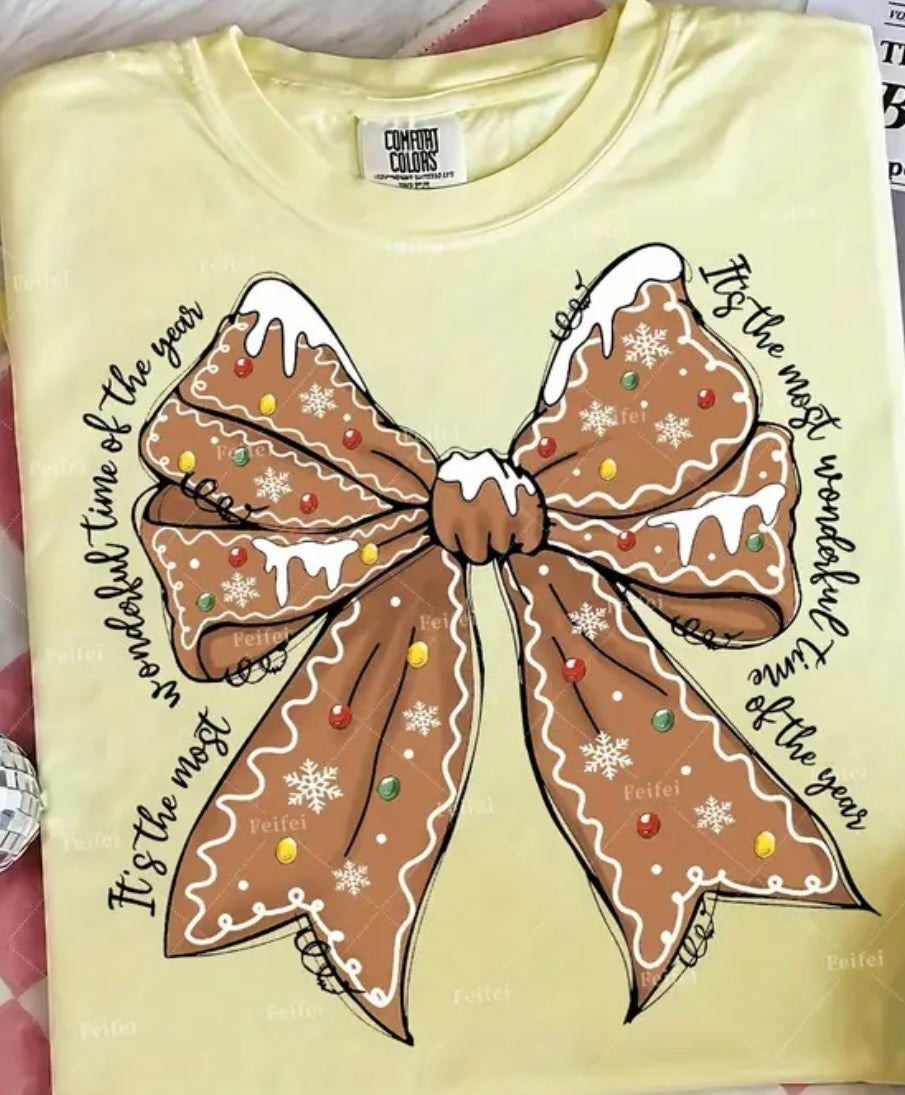 Gingerbread Bow Tee