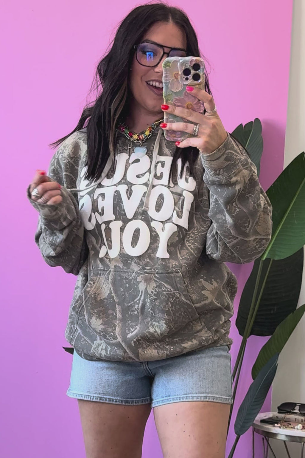 "Jesus Loves You" Camo Hoodie's