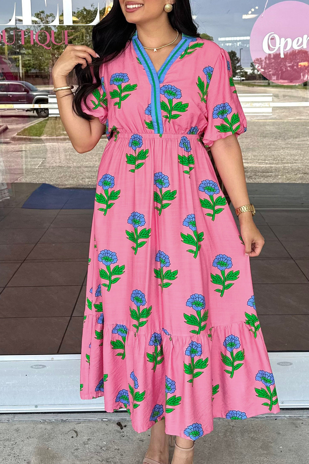 "Garden Party" Plus Size Maxi Dress