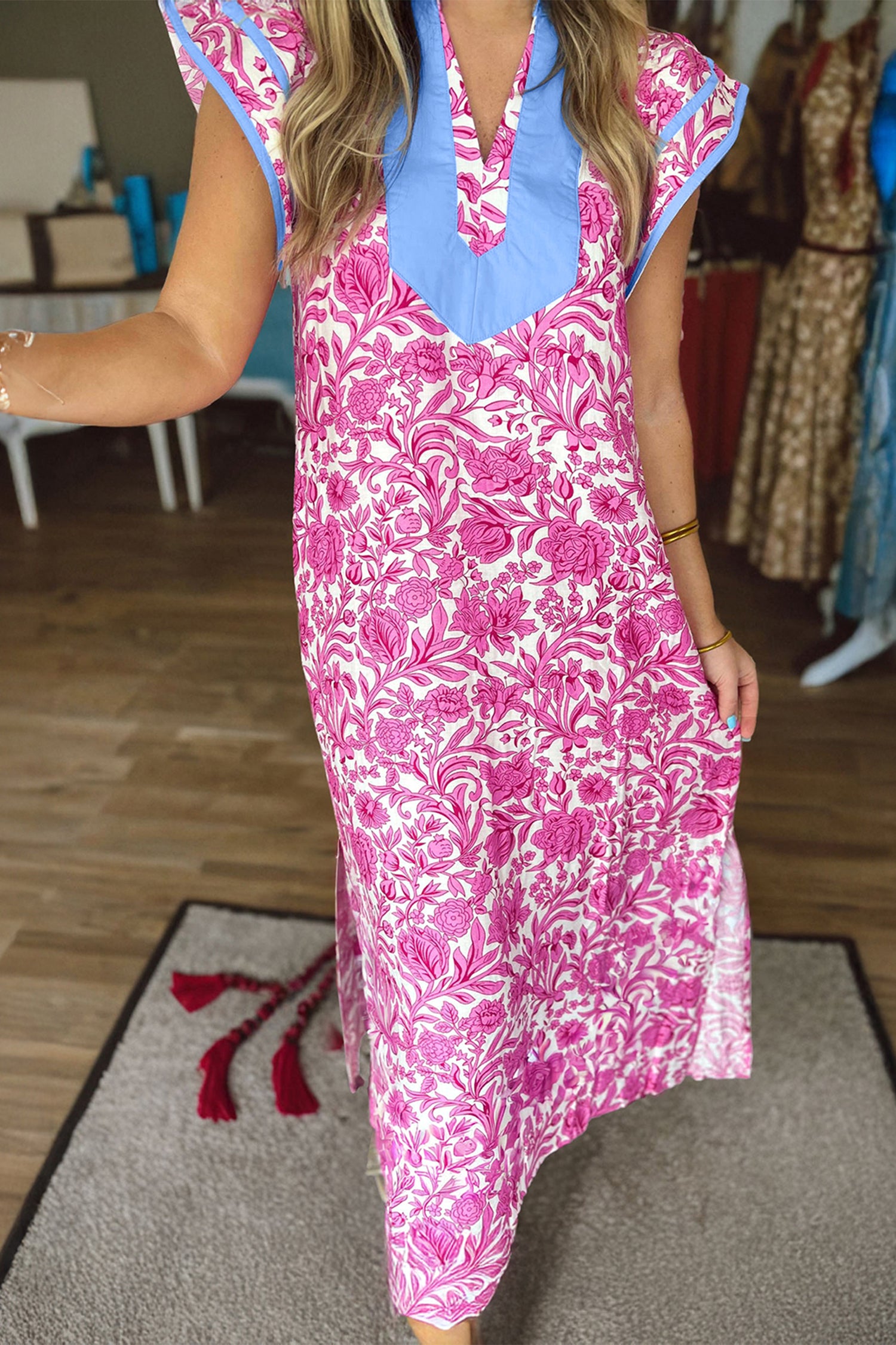 "Fun In Floral" Midi Dress