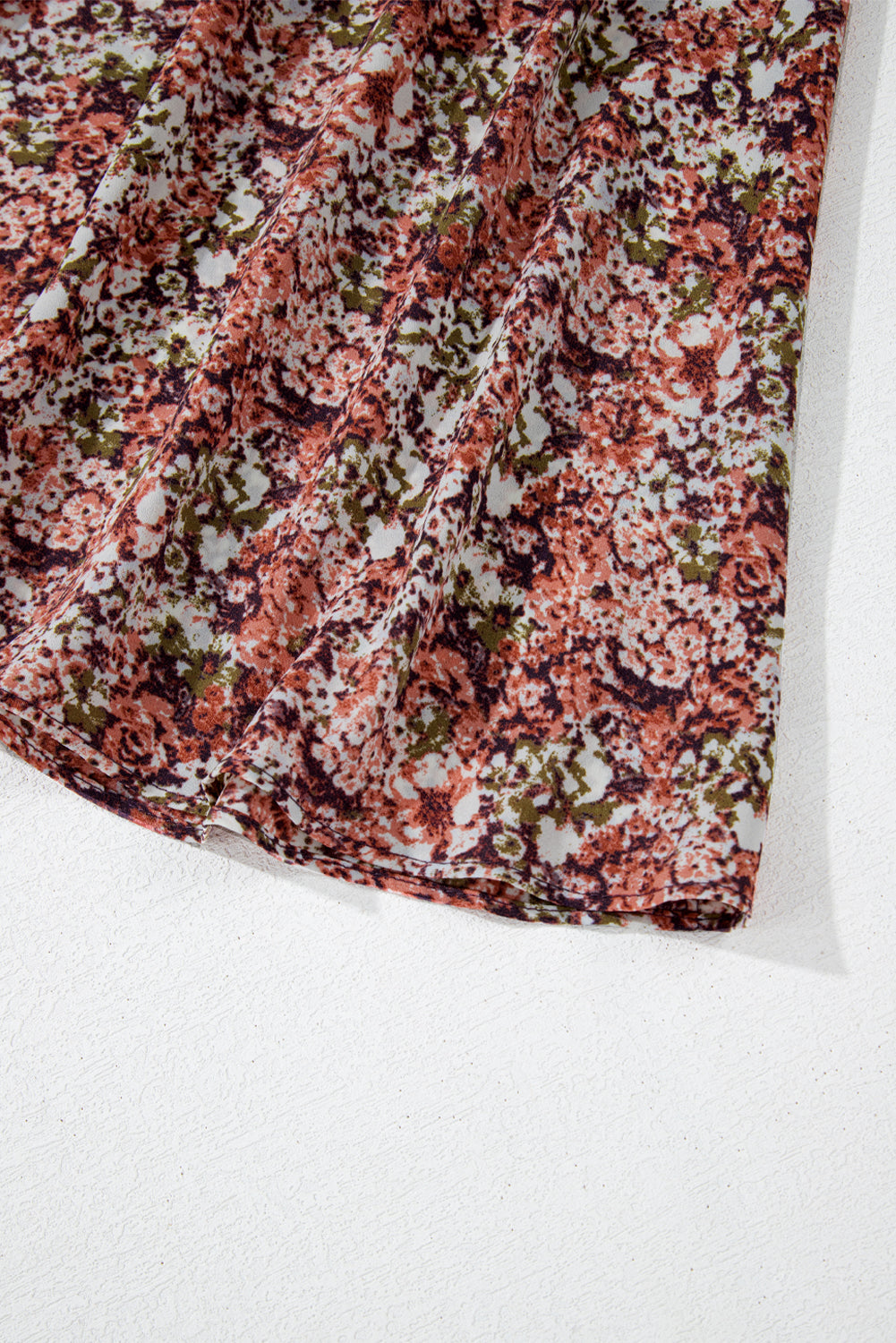 "Beauty in Brown" Floral Frilled Dress
