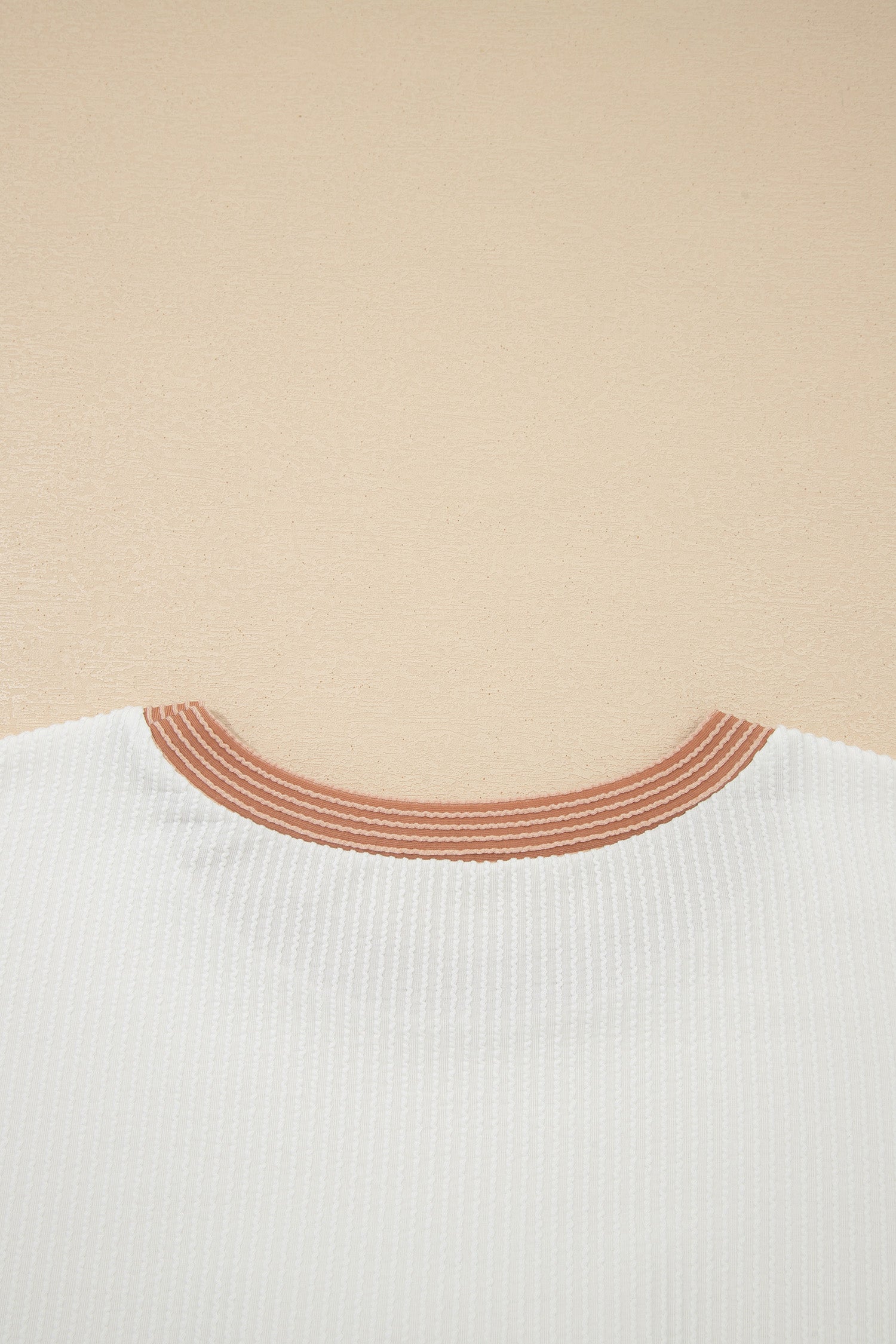 "Alluring In Apricot" Bowknot Applique Plus Size Top
