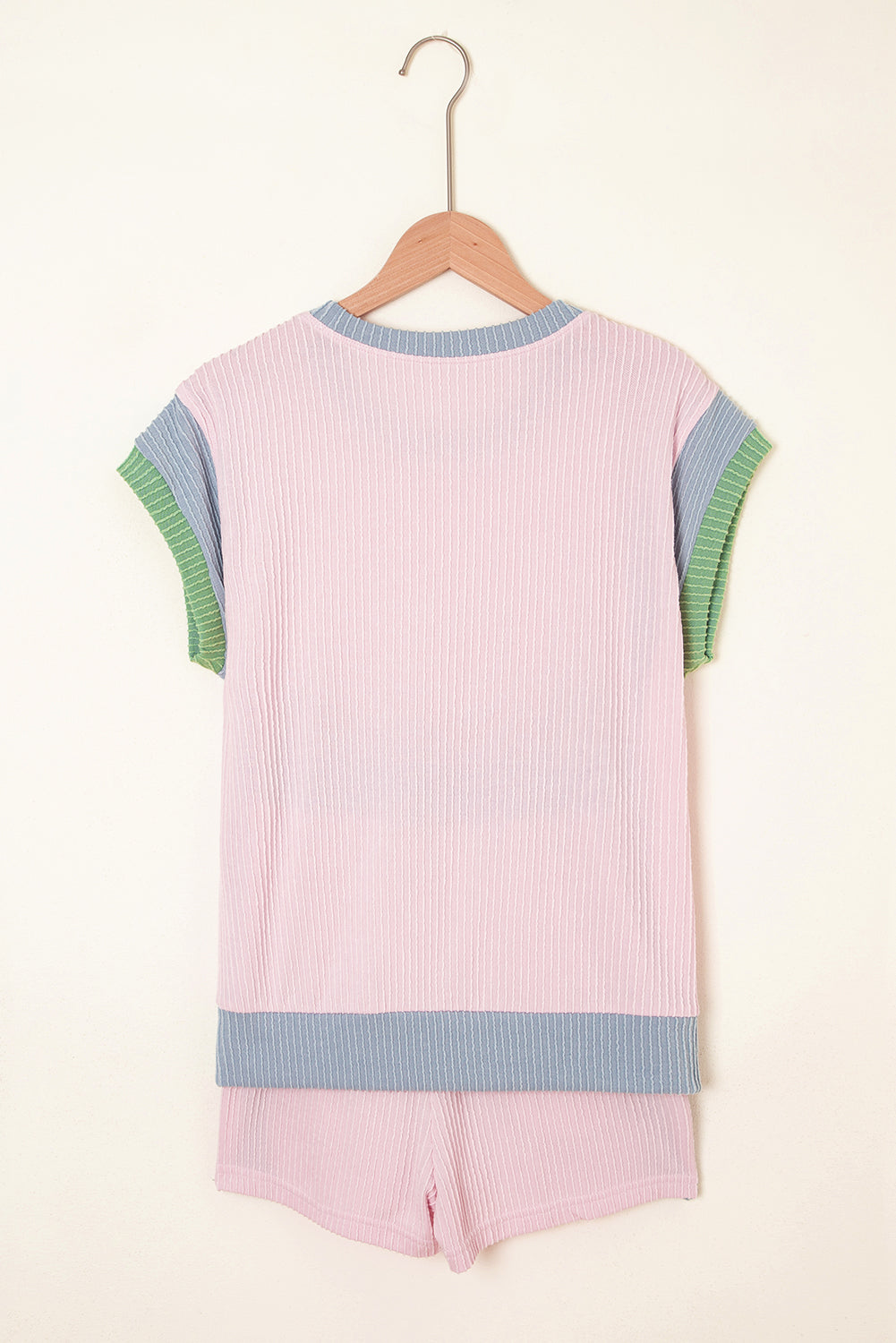 Colorblock Corded Top and Shorts Set
