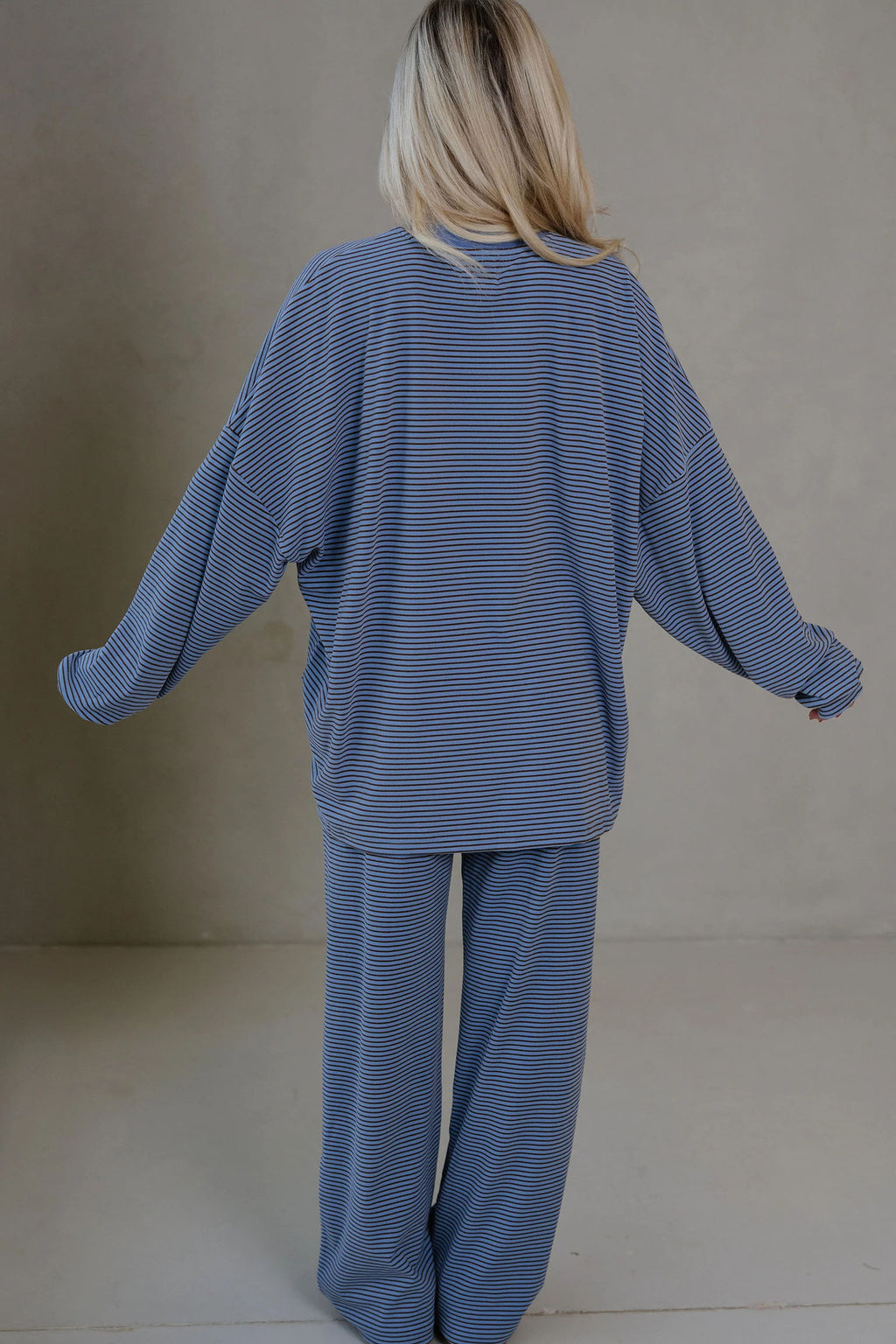 "Sleek and Striped" Long Sleeve & Pant Set