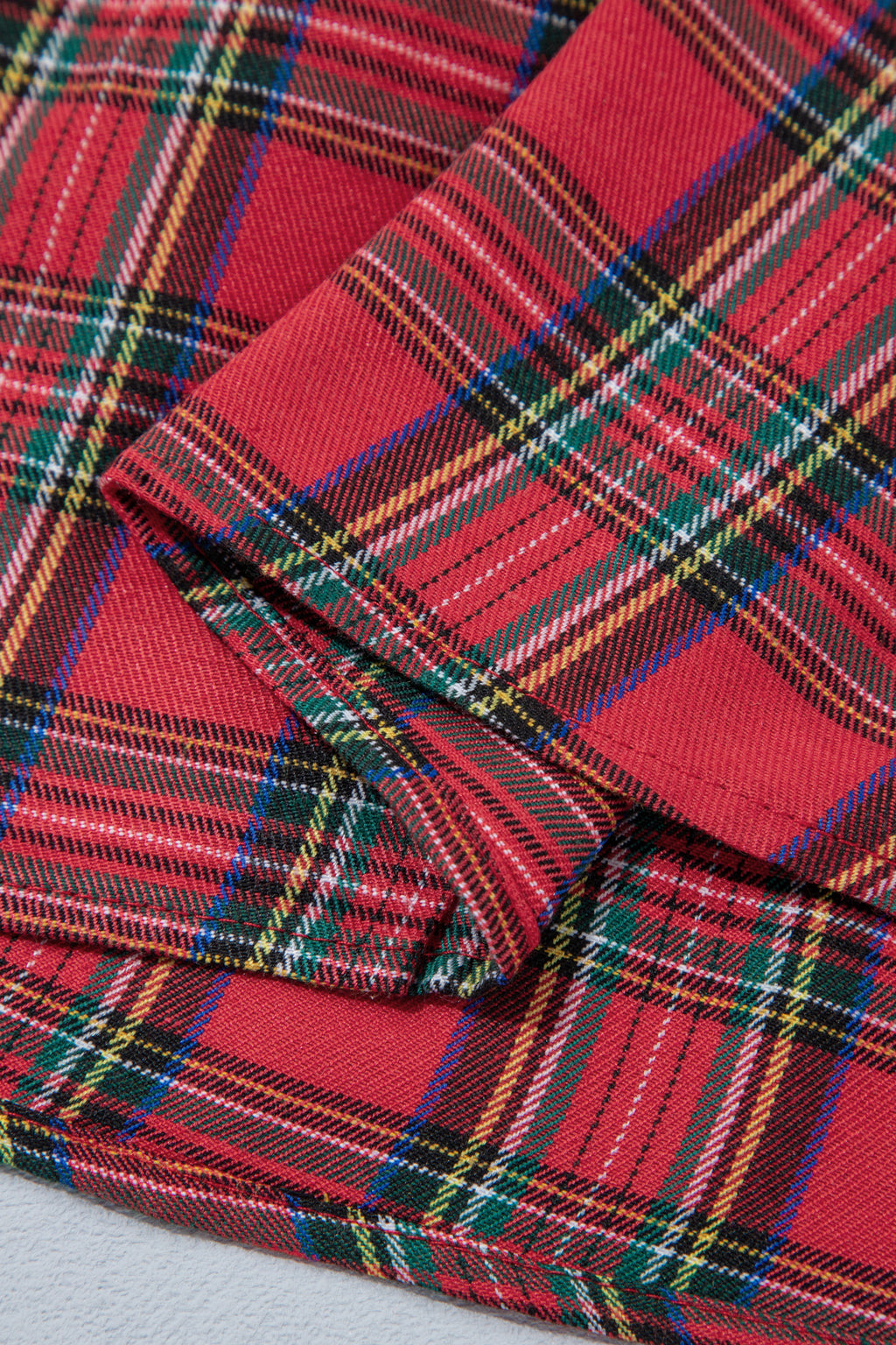 "Red Plaid Holiday" Plus Size Dress
