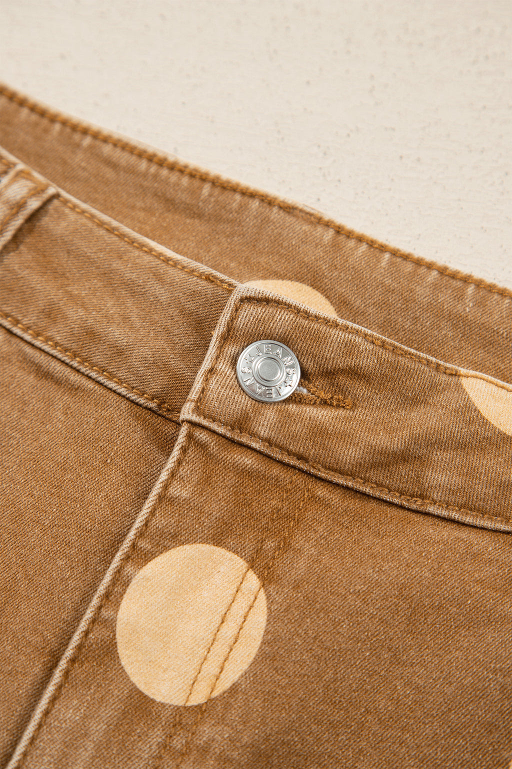 "Blue or Khaki" In Polka Dot Jeans