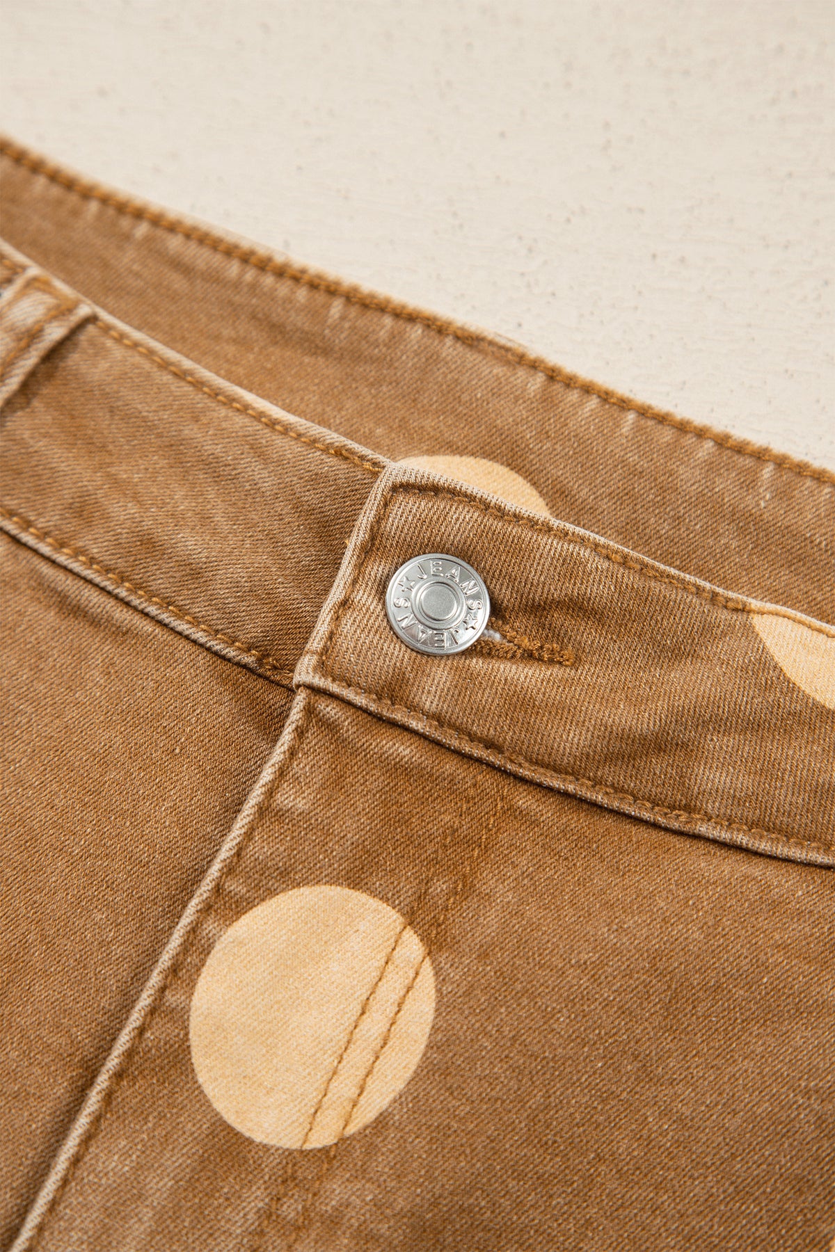 "Blue or Khaki" In Polka Dot Jeans
