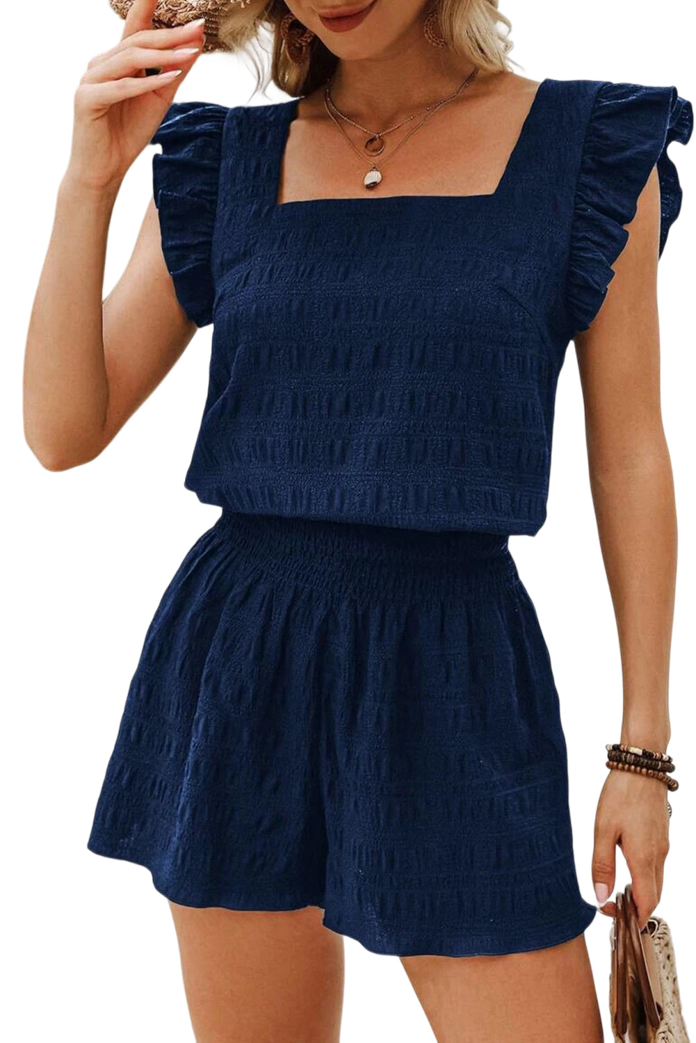 “Bold & Beautiful” Textured Shorts Set