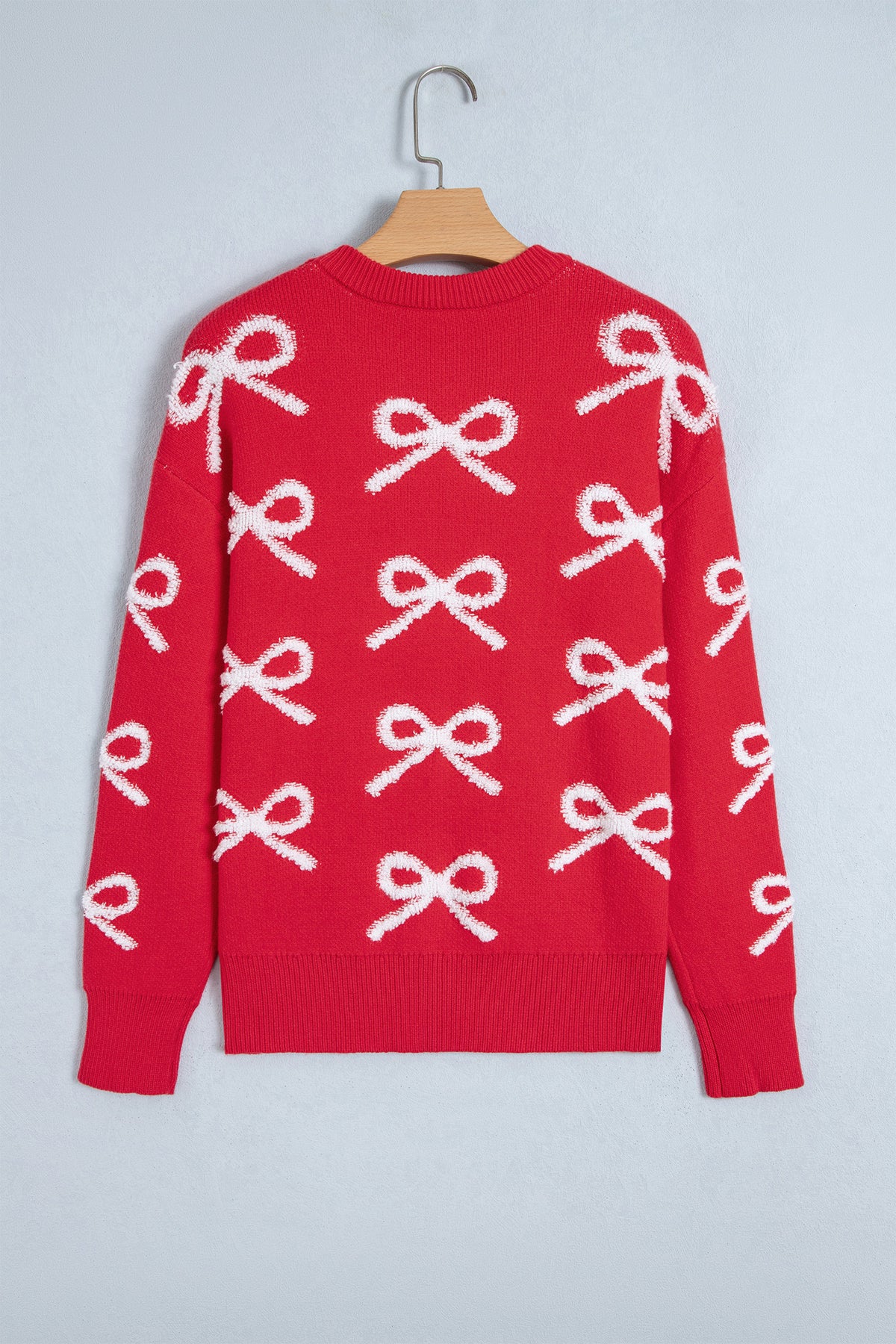 "Red All Over" Bow Sweater