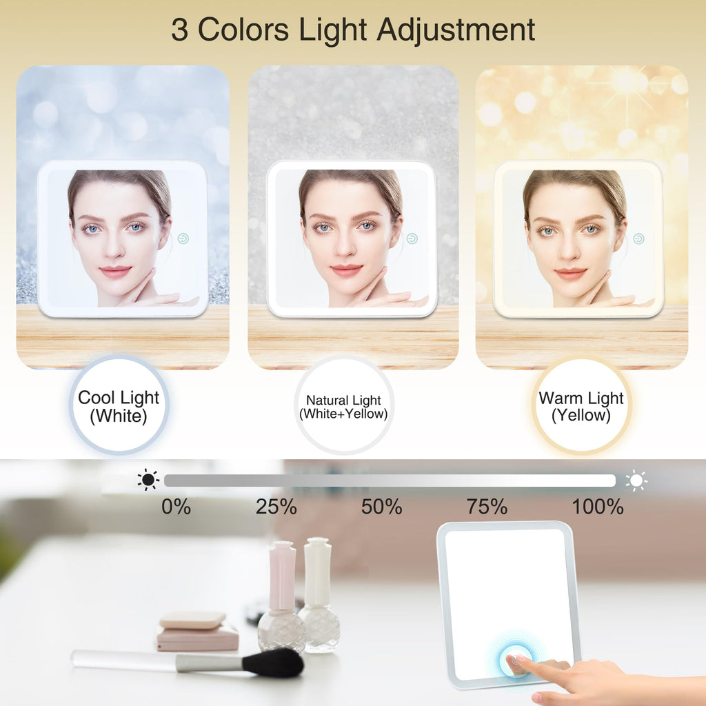 Travel Makeup Bag With LED Mirror