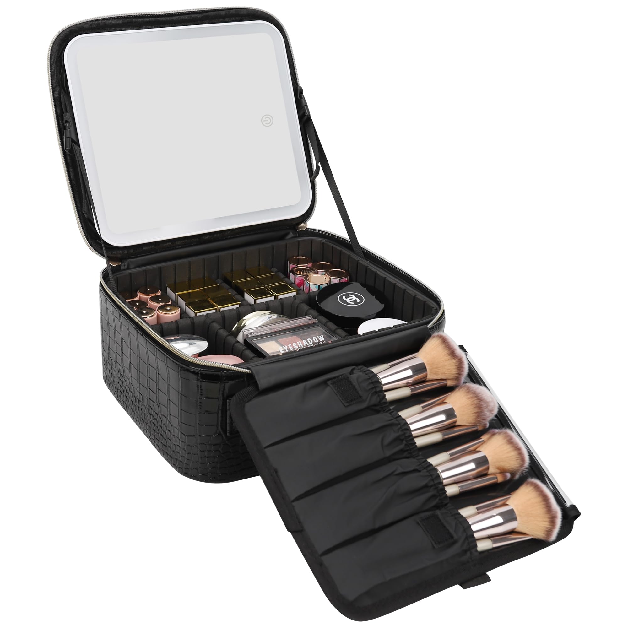 Travel Makeup Bag With LED Mirror