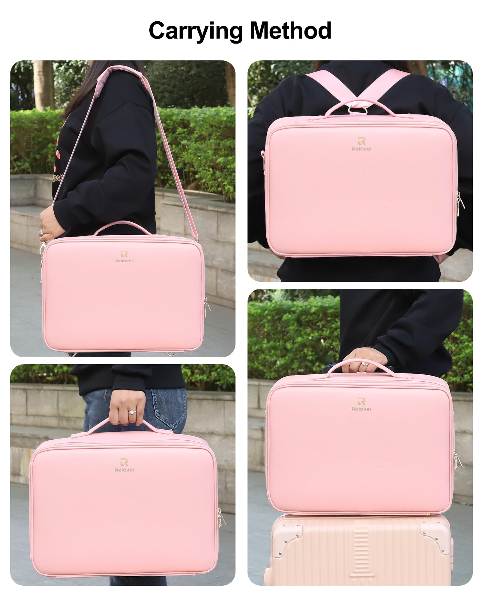 Travel Makeup Bag With LED Mirror