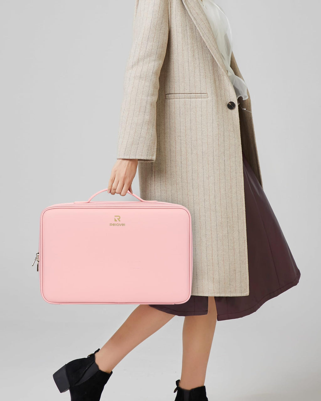 Travel Makeup Bag With LED Mirror