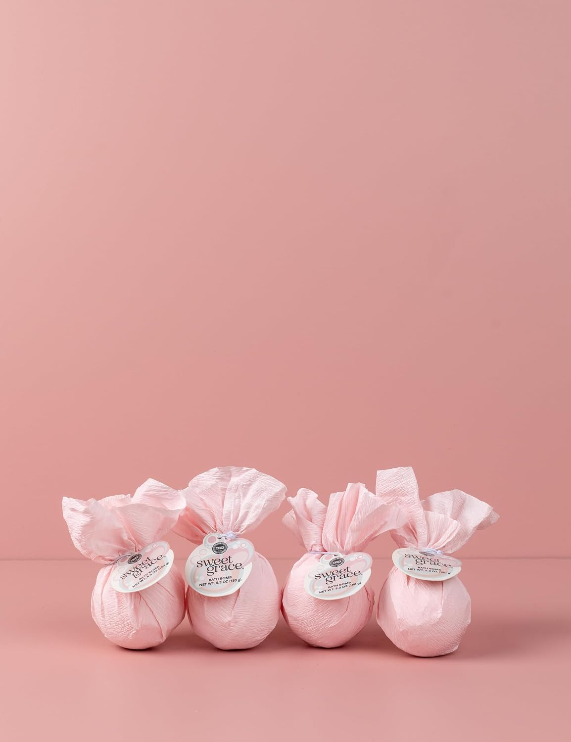 Bridgewater Candle Sweet Grace Bath Bombs – Set of 4 | Fizzing Scented Spa Bombs | Passionfruit, Tea & Patchouli | Self Care Gift