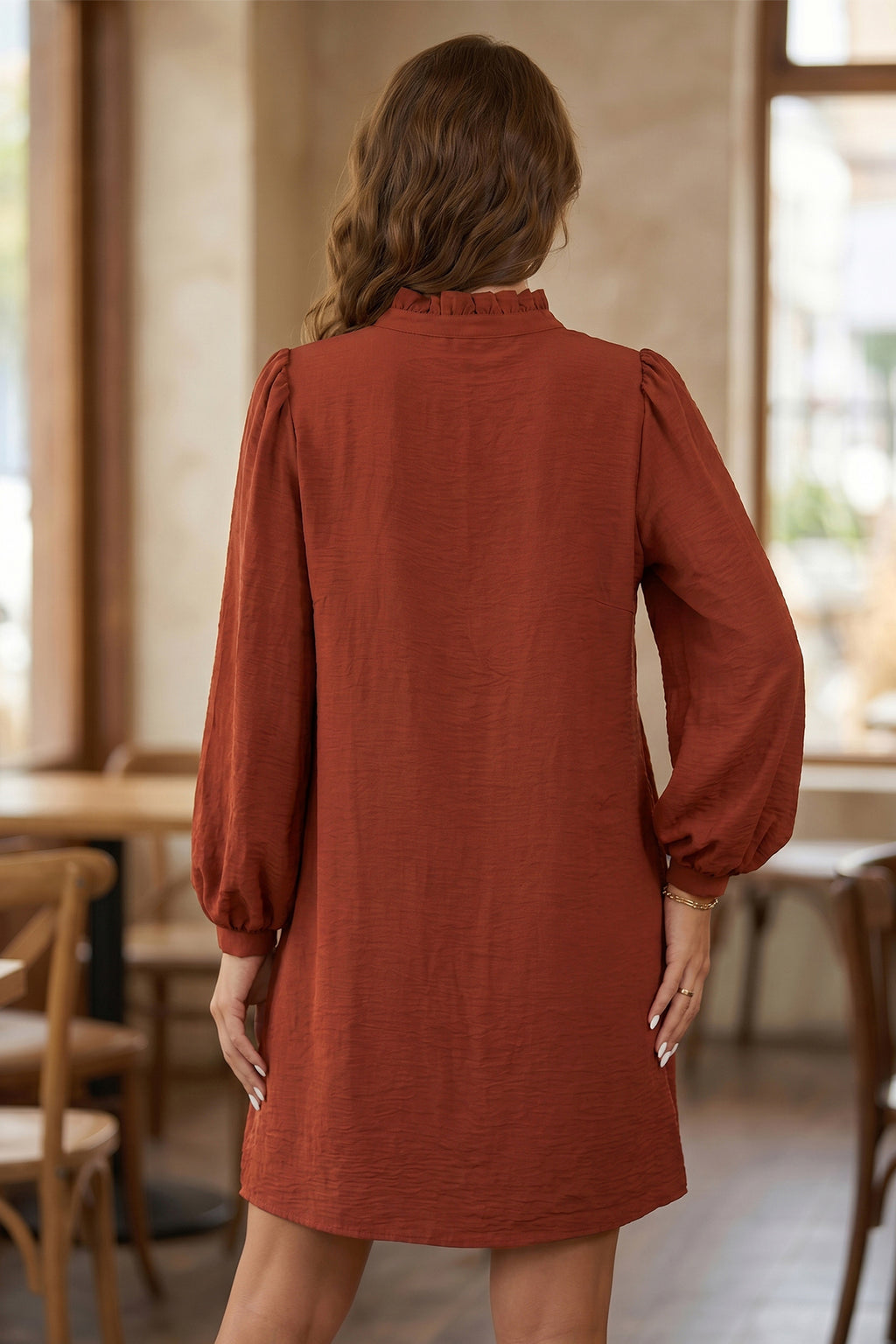 “Coffee is Calling” Long Sleeve Dress