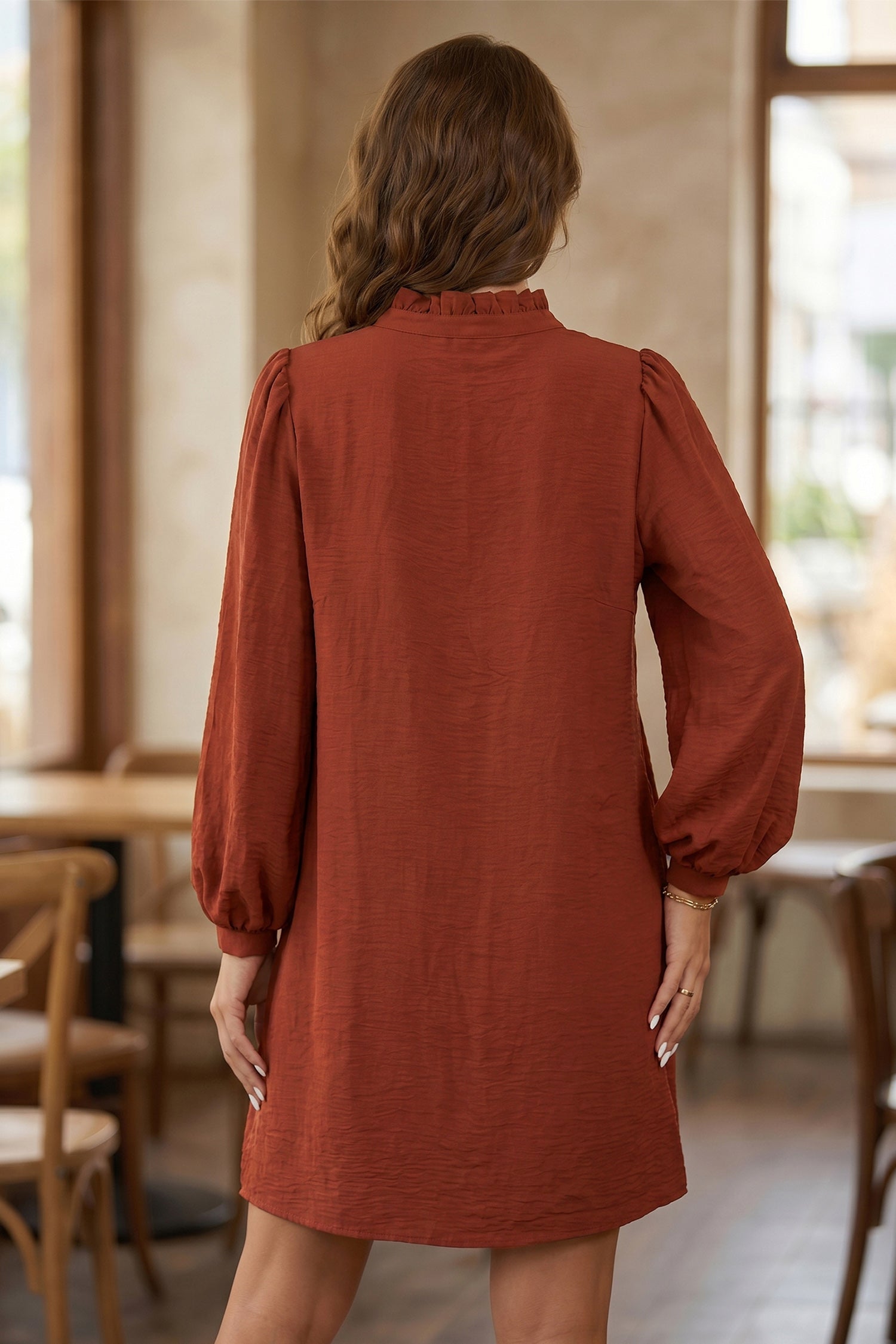 “Coffee is Calling” Long Sleeve Dress