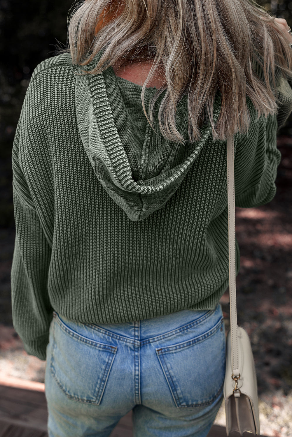 “Misty Green” Mineral Wash Hooded Sweater