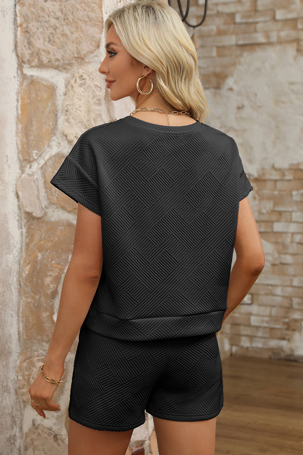 "Totally Textured" Top & Shorts Set
