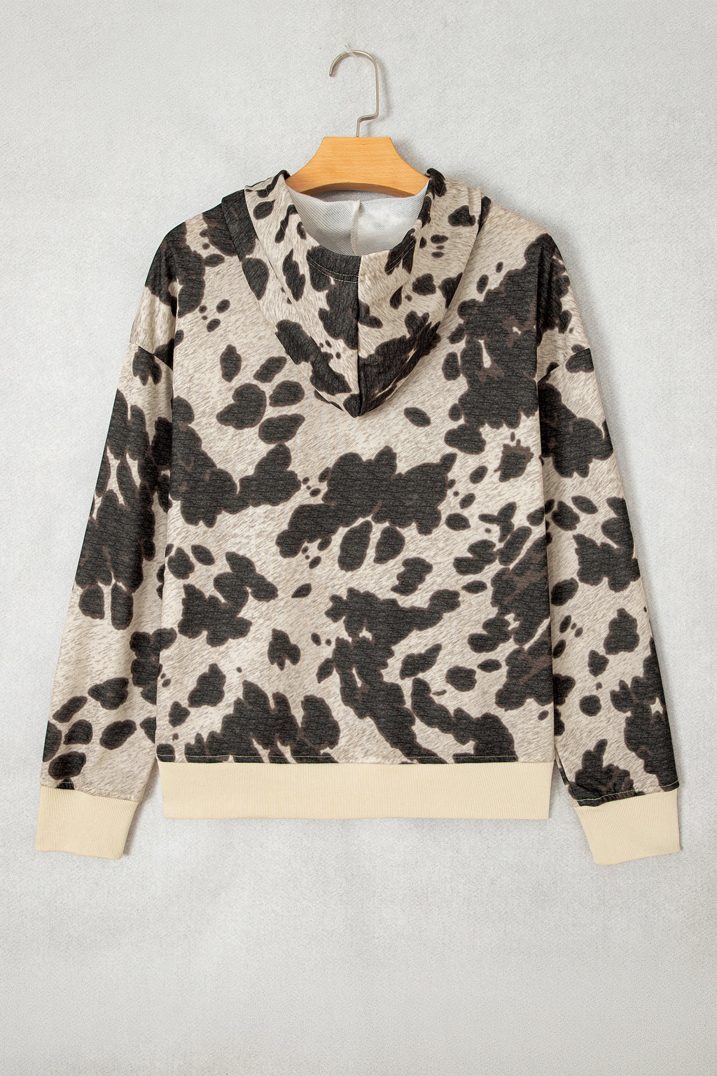 Multicolour Western Print Long Sleeve Pocket Regular Fit Hoodie