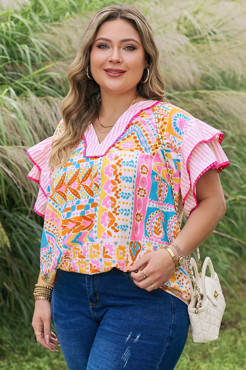 "Pretty Playful" Plus Size Blouse