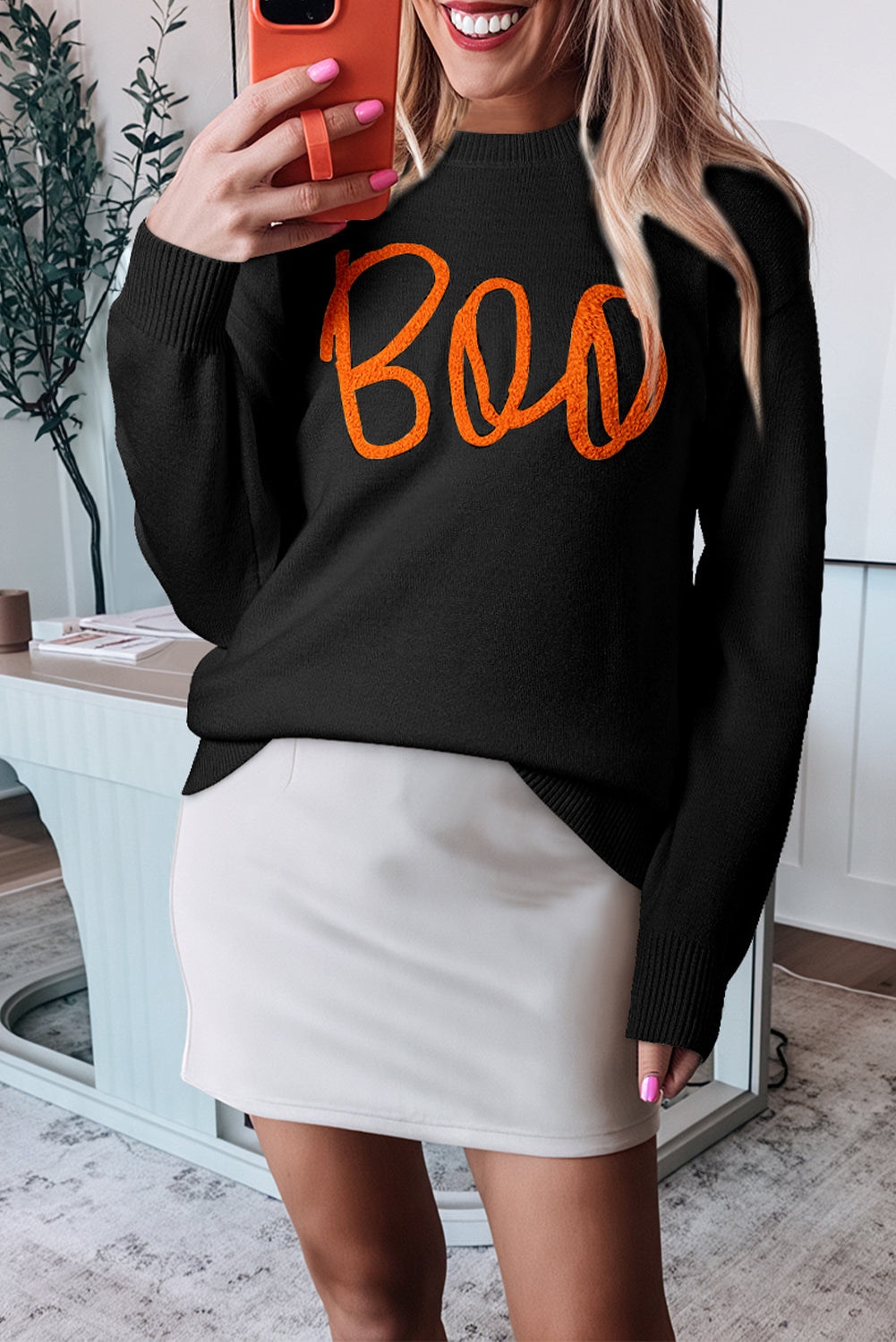 "Boo!" Knitted Sweater